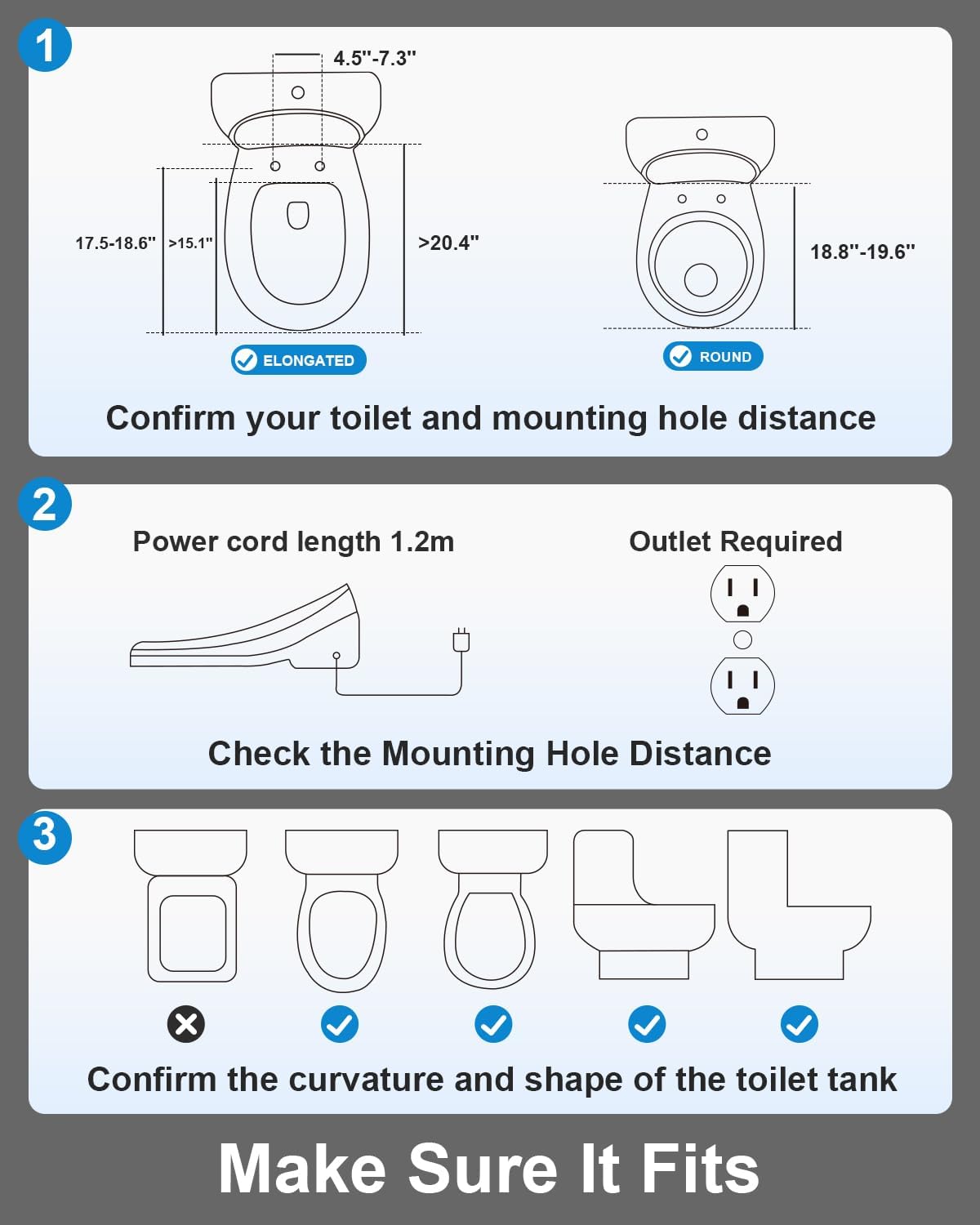 Smart Bidet Toilet Seat with Auto Open/Close Lid - Elongated Heated Seat, Instant Warm Water & Air Dryer, Remote Control, Stainless Steel Filter, Multiple Wash Modes & ECO Mode