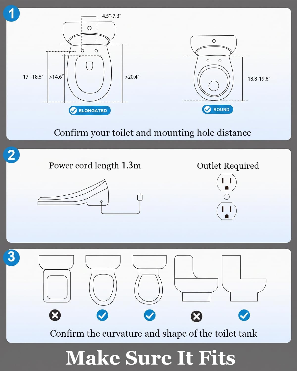 Smart Bidet Toilet Seat with Auto Open/Close Lid - Elongated Heated Seat, Instant Warm Water & Air Dryer, Remote Control, Stainless Steel Filter, Multiple Wash Modes & ECO Mode