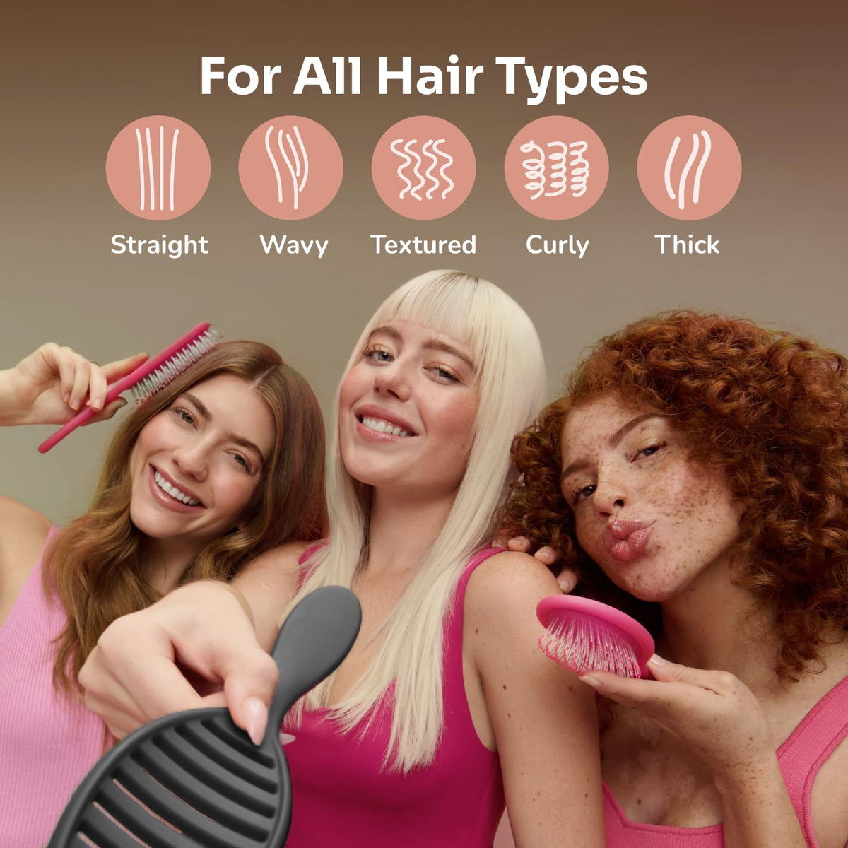 Ceramic Speed Dry Detangler, Black, Vented Blow-Dry Hair Brush
