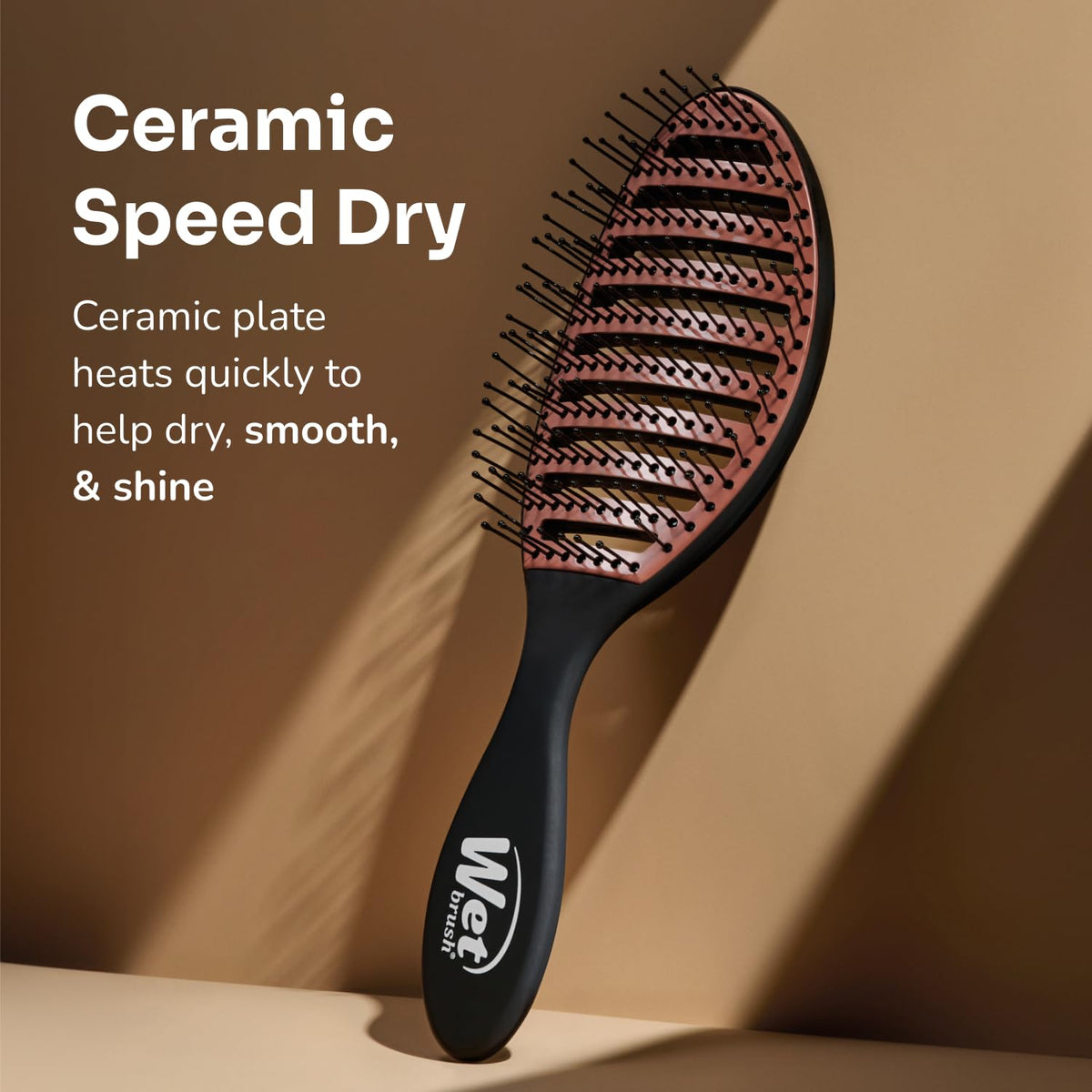 Ceramic Speed Dry Detangler, Black, Vented Blow-Dry Hair Brush