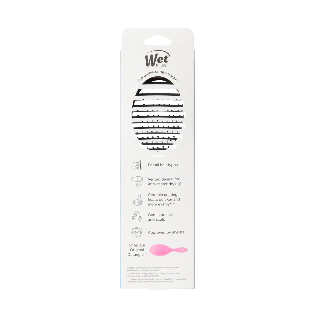 Ceramic Speed Dry Detangler, Black, Vented Blow-Dry Hair Brush