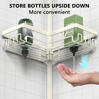Corner Shower Caddy Tension Pole 4 Tier Shower Caddy Organizer Black