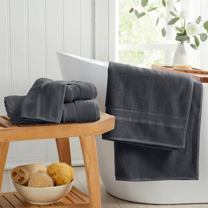 Luxury Bamboo Rayon Oversized Bath Towel Set | | Ultra Soft | Brown | 35% Bamboo Rayon - 65% Zero Twist Cotton | Absorbent Quick-Dry Towels for Bathroom | Ultra Soft | OEKO-TEX Standard 100