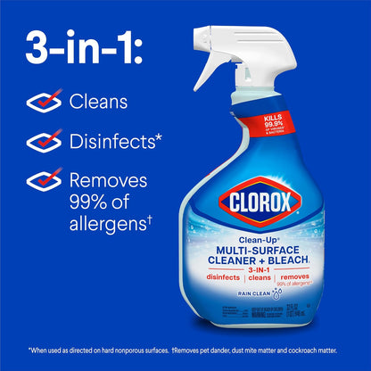 Clean-Up Multi-Surface Cleaner with Bleach, Rain Clean, Spray, 32 Fl Oz (Package May Vary)