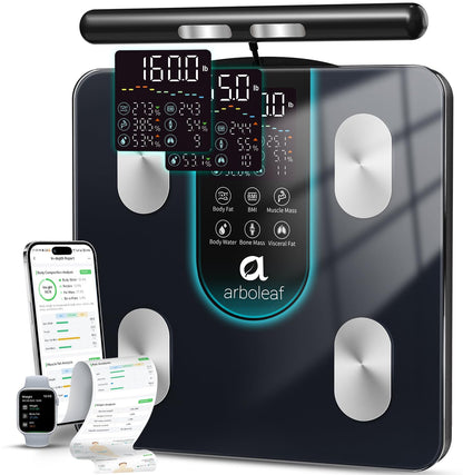 Smart Scale for Body Weight, Dual-Frequency 8-Electrode BIA