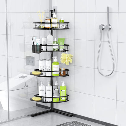Standing Shower Caddy Corner - Rustproof Bathroom Shower Stand Shelf