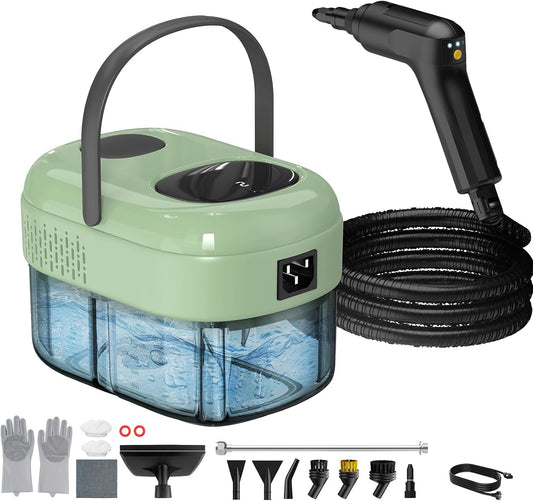 Pressurized Handheld Steam Cleaner for Home, 3-Level Adjustable Steam | 2500W Power,15s Fast Heat-Up & 47.3oz Tank,Multi-Surface Portable Steamer for Cleaning Floor/Grout/Car/Kithen& bathroom