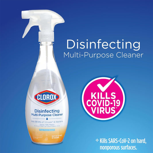 Disinfecting All-Purpose Cleaner, 32 fl. Oz., and Bathroom Cleaner, Bleach Free, Household Essentials, Cleans Dirt and Grime Off Most Surfaces and Countertops, 32 fl. oz.