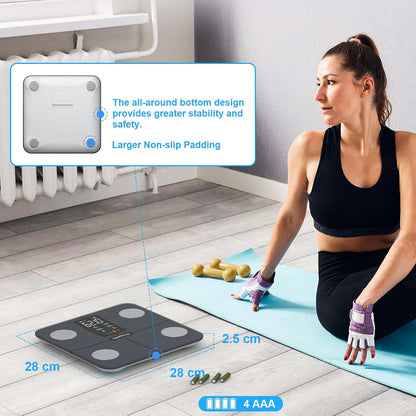 Smart Scale for Body Weight – Large Display Digital Scales with BMI, Body Fat, Muscle Mass, Professional Accurate to 0.05lb Bathroom Scales with Bluetooth APP Body Metrics