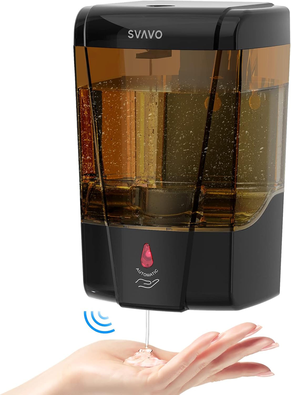 Automatic Soap Dispenser Hand Soap Dispenser Wall Mount 600m/21 fl.oz, Touchless Electric Sensor Pump Battery Operated for Offices Home Kitchen Bathroom Hotel Restaurant Commercial