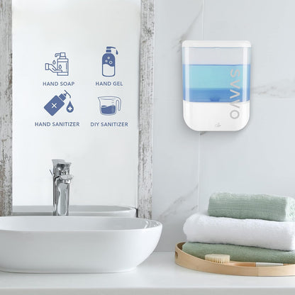 Automatic Soap Dispenser Hand Soap Dispenser Wall Mount 600m/21 fl.oz, Touchless Electric Sensor Pump Battery Operated for Offices Home Kitchen Bathroom Hotel Restaurant Commercial