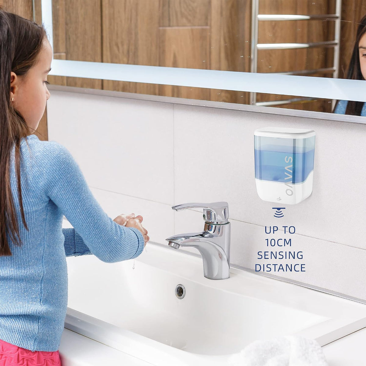 Automatic Soap Dispenser Hand Soap Dispenser Wall Mount 600m/21 fl.oz, Touchless Electric Sensor Pump Battery Operated for Offices Home Kitchen Bathroom Hotel Restaurant Commercial