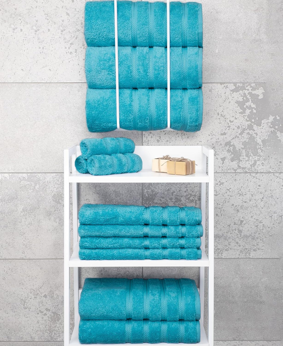 100% Cotton Luxury Turkish Towels, 4 PC Bath Towel Set