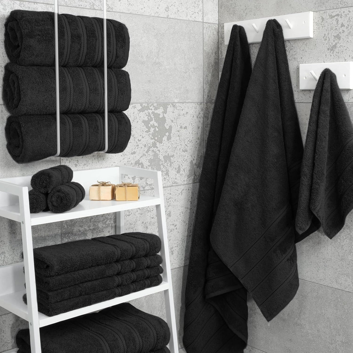100% Cotton Luxury Turkish Towels, 4 PC Bath Towel Set