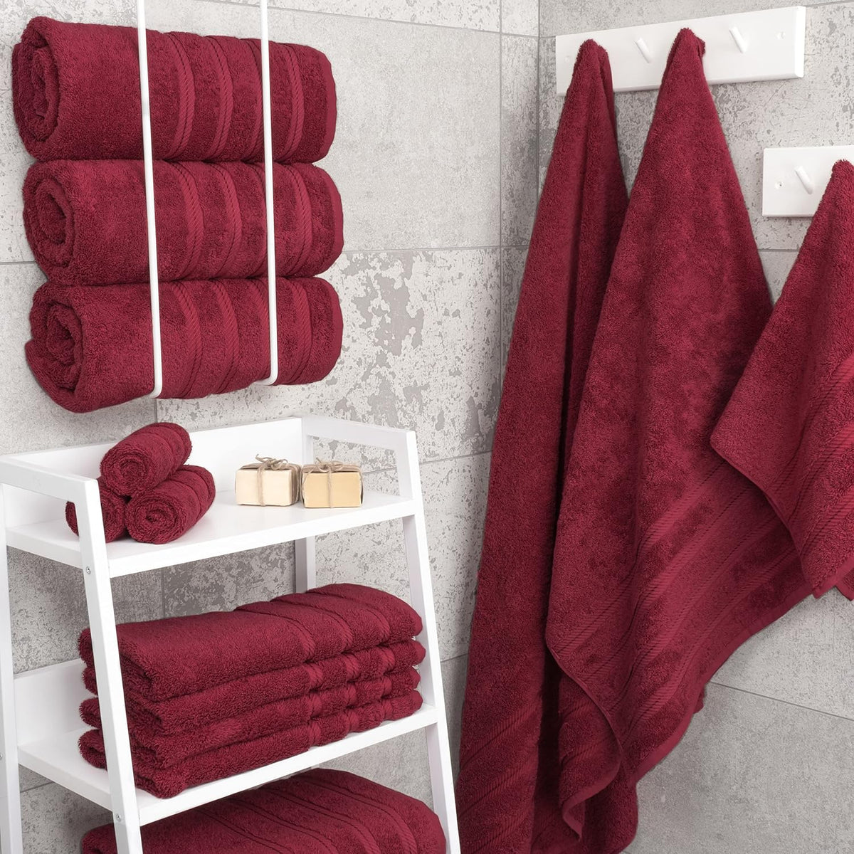 100% Cotton Luxury Turkish Towels, 4 PC Bath Towel Set