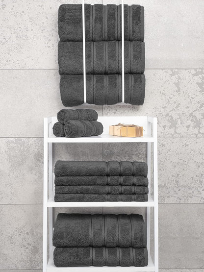 100% Cotton Luxury Turkish Towels, 4 PC Bath Towel Set