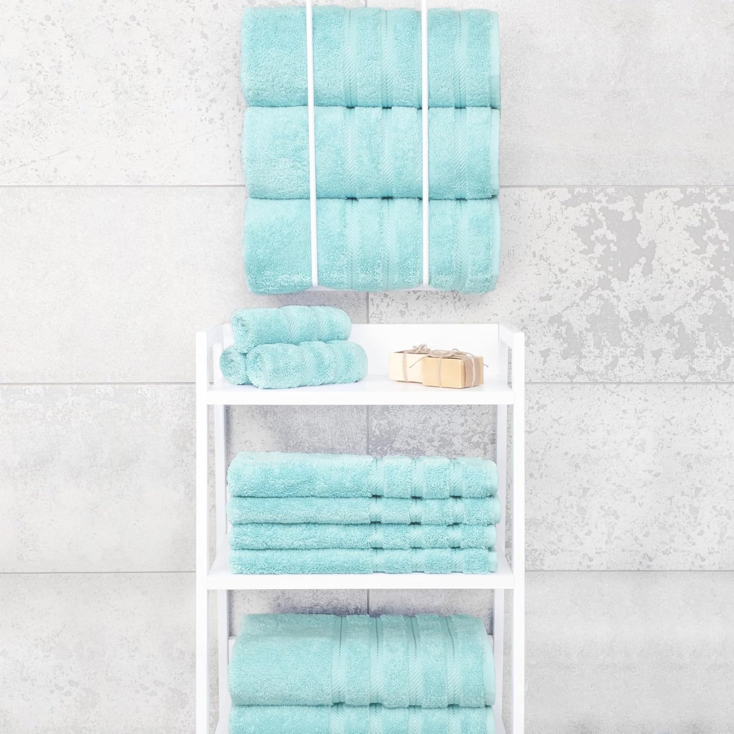 100% Cotton Luxury Turkish Towels, 4 PC Bath Towel Set