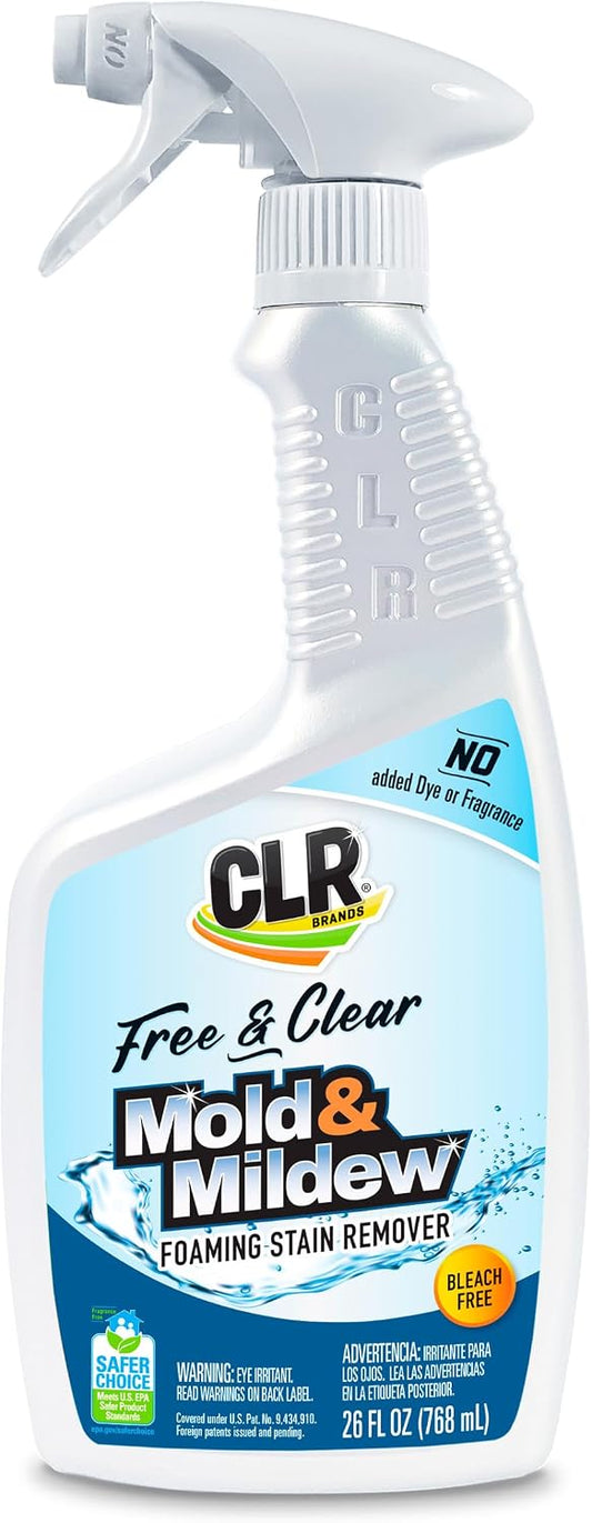Brands Mold & Mildew Free & Clear Stain Remover, 26 oz. Bottle | Bleach-Free, No Dyes or Fragrances