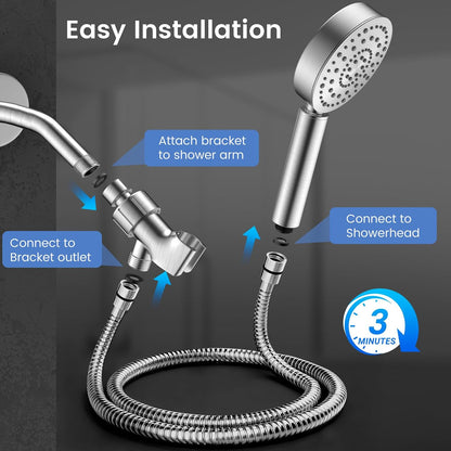 Filtered Shower Head with Handheld, High Pressure Shower Filter Head