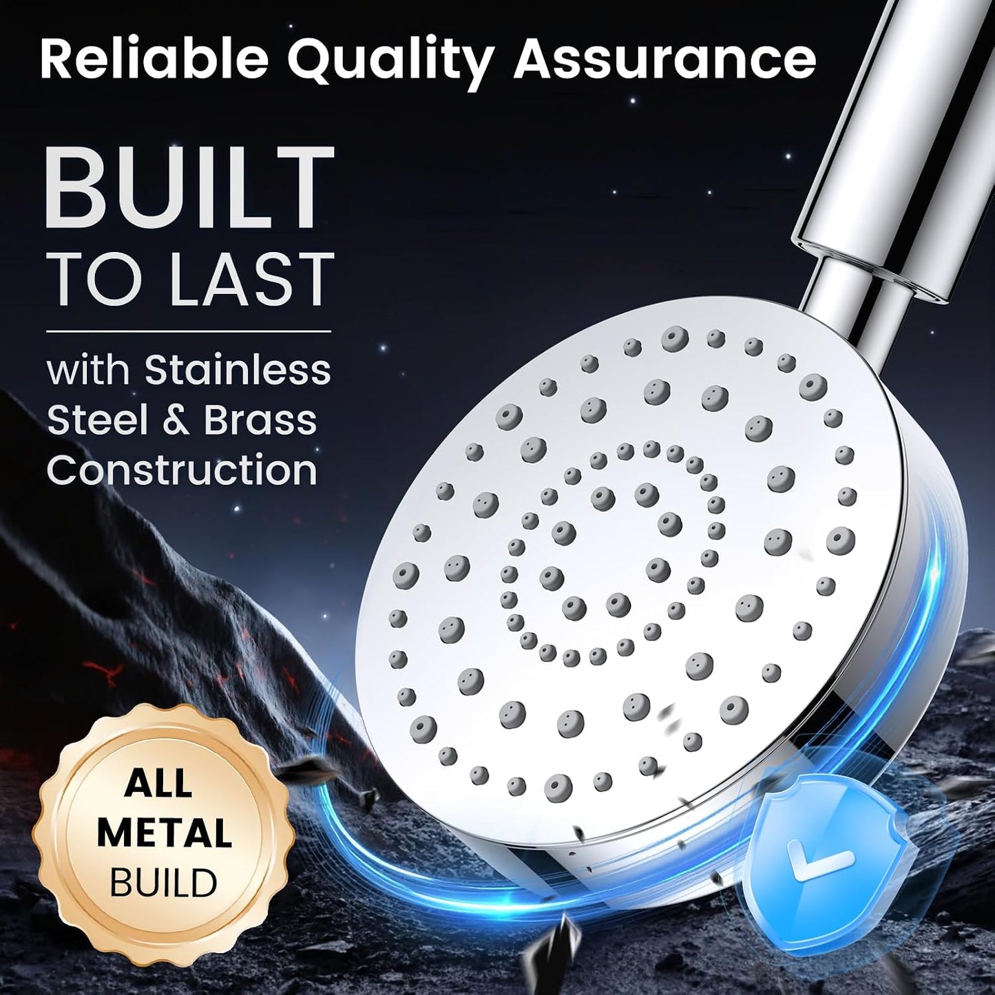 Filtered Shower Head with Handheld, High Pressure Shower Filter Head
