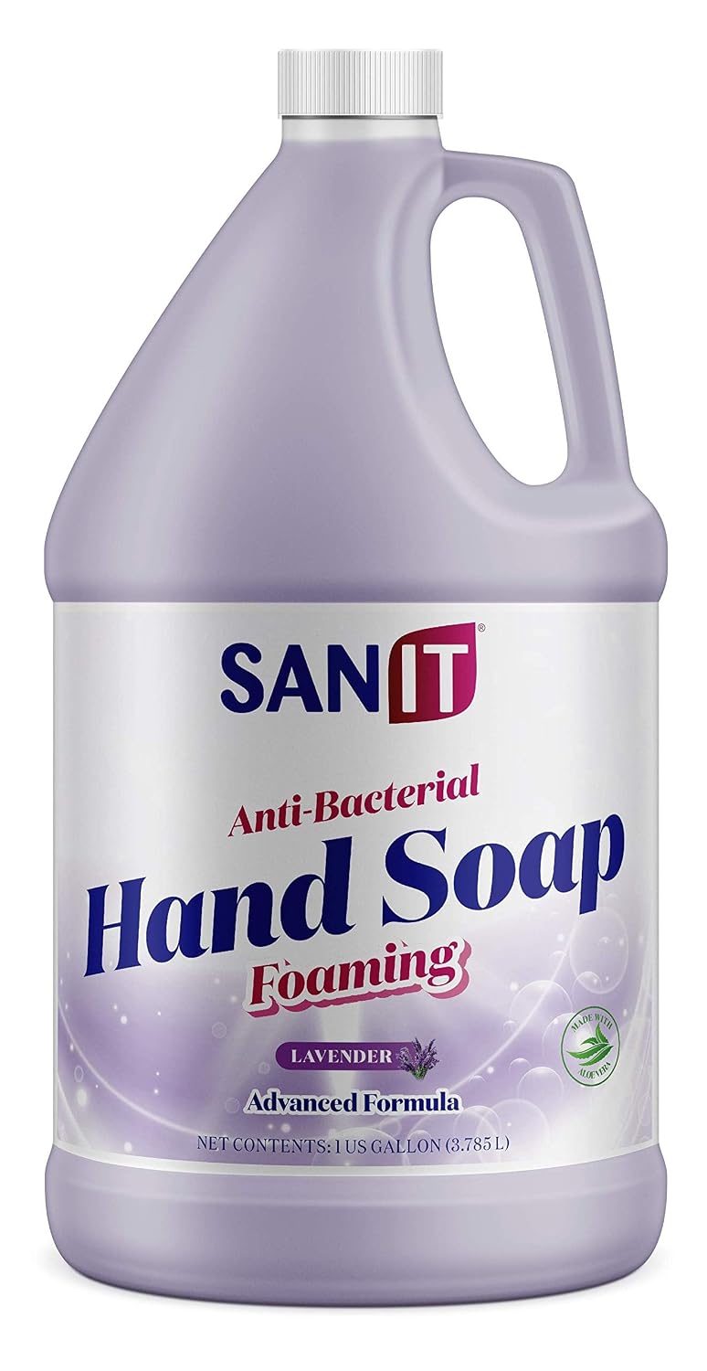 Antibacterial Foaming Hand Soap Refill - Advanced Formula with Aloe Vera and Moisturizers - All-Natural Moisturizing Hand Wash - Made in USA, Lavender, 1 Gallon