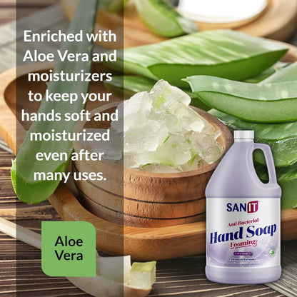 Antibacterial Foaming Hand Soap Refill - Advanced Formula with Aloe Vera and Moisturizers - All-Natural Moisturizing Hand Wash - Made in USA, Lavender, 1 Gallon
