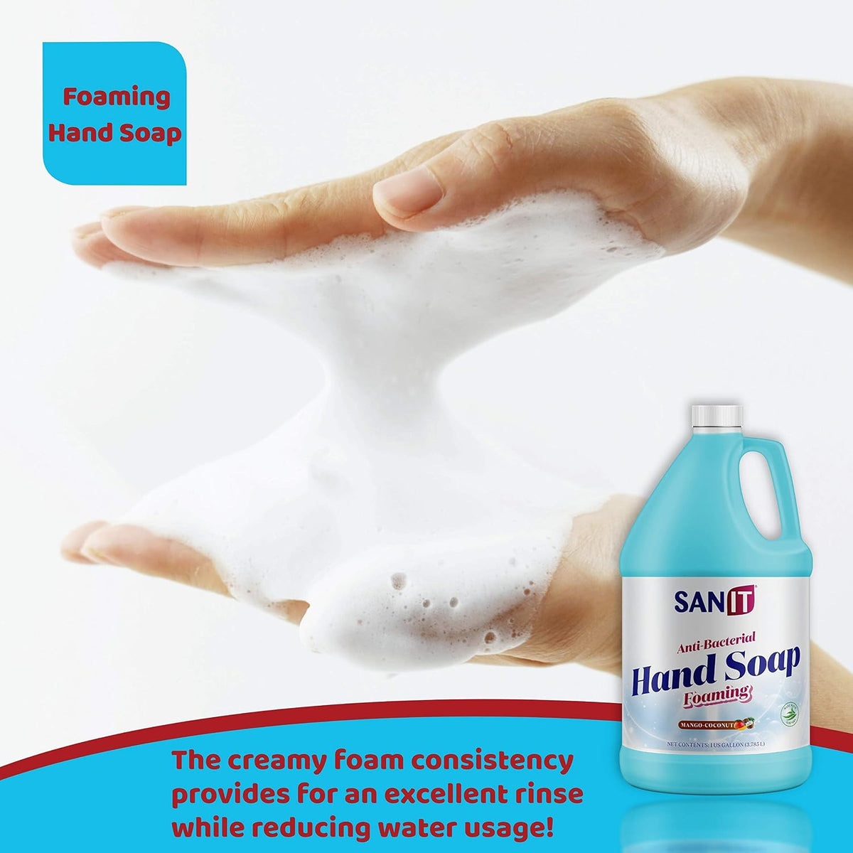 Antibacterial Foaming Hand Soap Refill - Advanced Formula with Aloe Vera and Moisturizers - All-Natural Moisturizing Hand Wash - Made in USA, Lavender, 1 Gallon