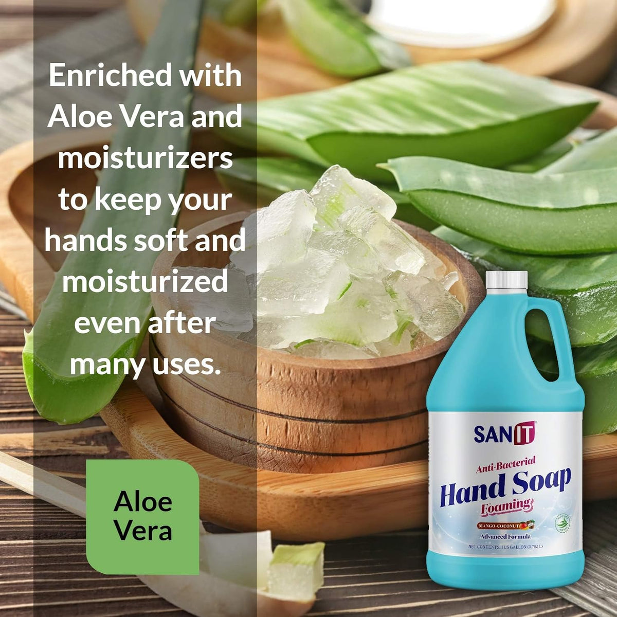 Antibacterial Foaming Hand Soap Refill - Advanced Formula with Aloe Vera and Moisturizers - All-Natural Moisturizing Hand Wash - Made in USA, Lavender, 1 Gallon