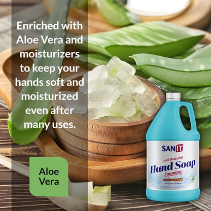 Antibacterial Foaming Hand Soap Refill - Advanced Formula with Aloe Vera and Moisturizers - All-Natural Moisturizing Hand Wash - Made in USA, Lavender, 1 Gallon