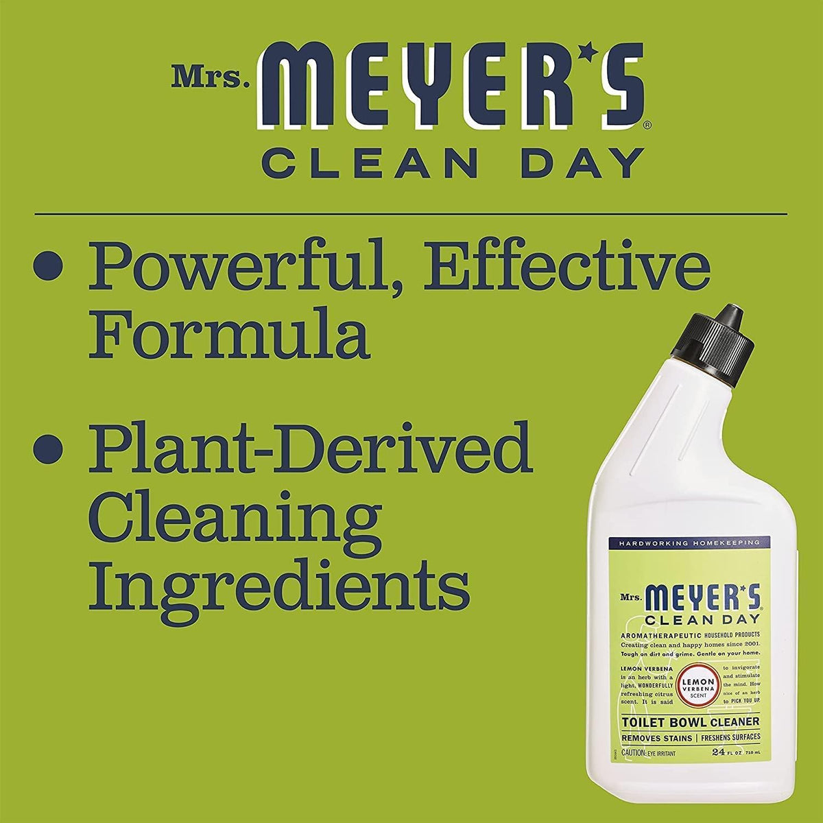 Clean Day Liquid Toilet Bowl Cleaner, Stain Removing, Lemon Verbena Scent, 24 oz