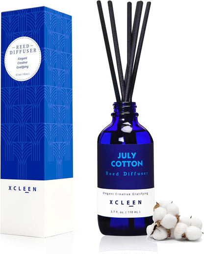 Reed Diffusers Set, 3.7 Oz Scent Diffuser, 6 Reed Diffuser Sticks, Home Fragrance Hyacinth, Peony & Citrus, Aromatherapy Oil Diffuser Reeds, More Masculine Scent, Bathroom & Office Decor 110ml