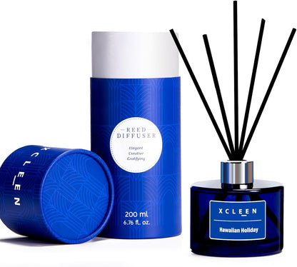 Reed Diffusers Set, 3.7 Oz Scent Diffuser, 6 Reed Diffuser Sticks, Home Fragrance Hyacinth, Peony & Citrus, Aromatherapy Oil Diffuser Reeds, More Masculine Scent, Bathroom & Office Decor 110ml