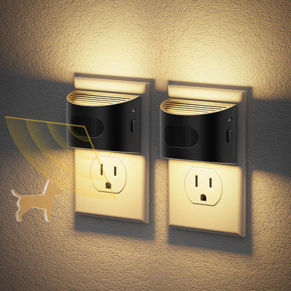 Motion Sensor Night Light, Night Lights Plug into wall | Motion Activated Night Lights, 3000K Warm White, Dusk to Dawn Sensor Dimmable Night light for Kids Bedroom Bathroom Hallway