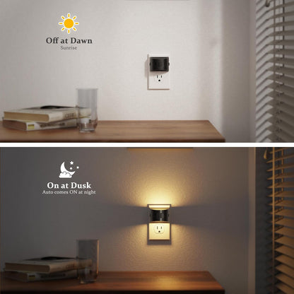 Motion Sensor Night Light, Night Lights Plug into wall | Motion Activated Night Lights, 3000K Warm White, Dusk to Dawn Sensor Dimmable Night light for Kids Bedroom Bathroom Hallway