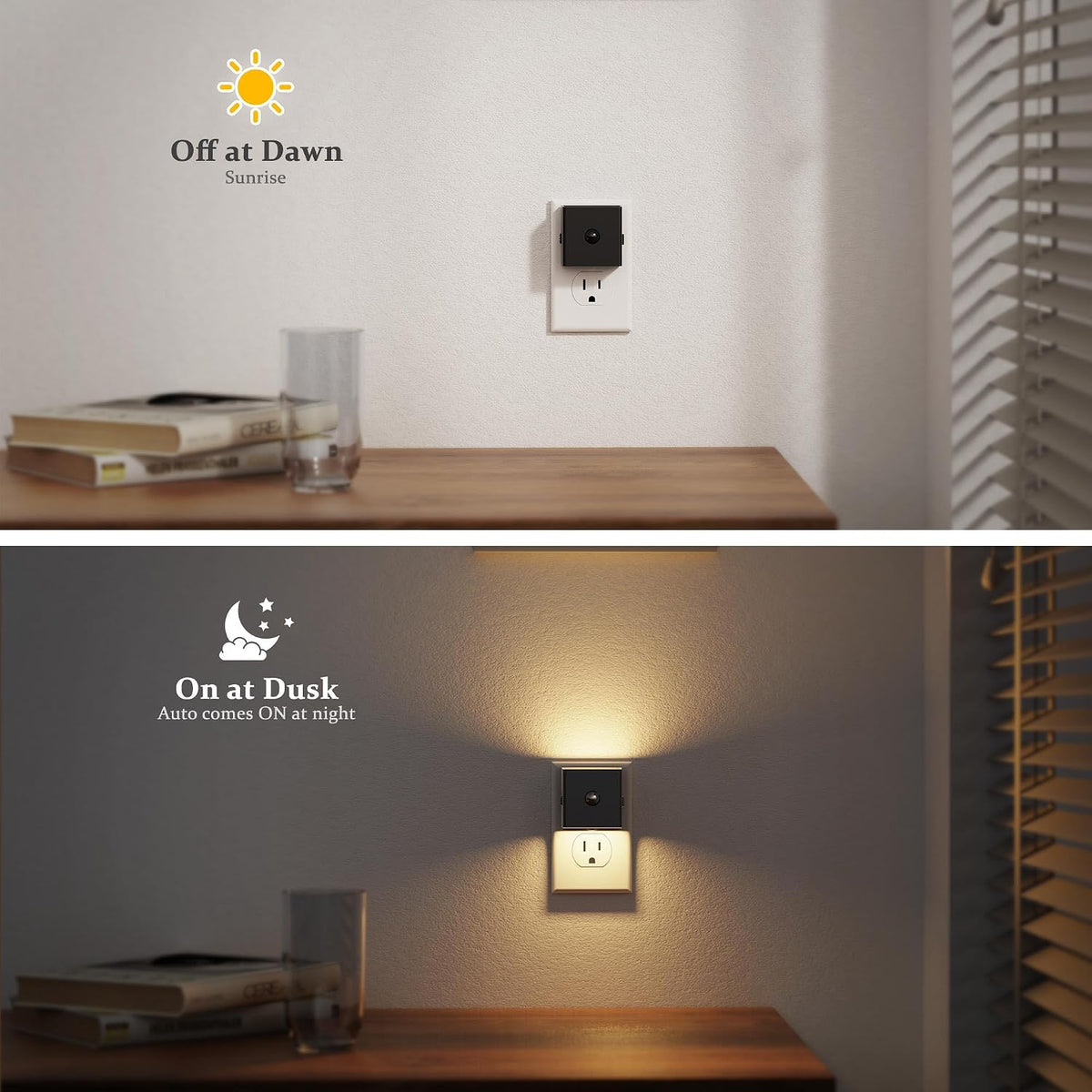 Motion Sensor Night Light, Night Lights Plug into wall | Motion Activated Night Lights, 3000K Warm White, Dusk to Dawn Sensor Dimmable Night light for Kids Bedroom Bathroom Hallway