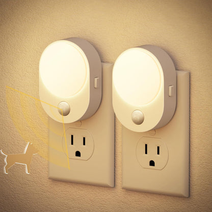 Motion Sensor Night Light, Night Lights Plug into wall | Motion Activated Night Lights, 3000K Warm White, Dusk to Dawn Sensor Dimmable Night light for Kids Bedroom Bathroom Hallway