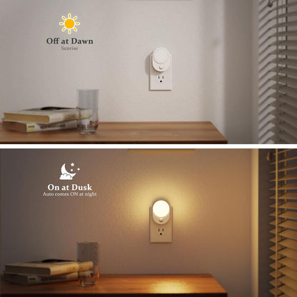 Motion Sensor Night Light, Night Lights Plug into wall | Motion Activated Night Lights, 3000K Warm White, Dusk to Dawn Sensor Dimmable Night light for Kids Bedroom Bathroom Hallway
