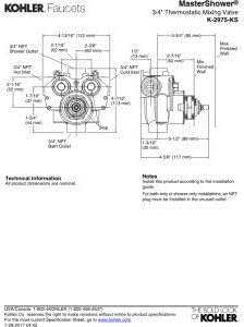 Mastershower 3/4 Thermostatic Valve
