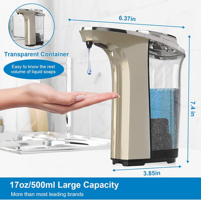Automatic Soap Dispenser, 17oz Touchless Liquid Dish Soap Dispenser Kitchen
