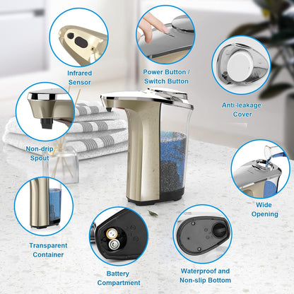 Automatic Soap Dispenser, 17oz Touchless Liquid Dish Soap Dispenser Kitchen