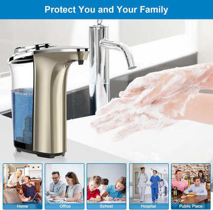 Automatic Soap Dispenser, 17oz Touchless Liquid Dish Soap Dispenser Kitchen