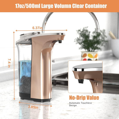 Automatic Soap Dispenser, 17oz Touchless Liquid Dish Soap Dispenser Kitchen