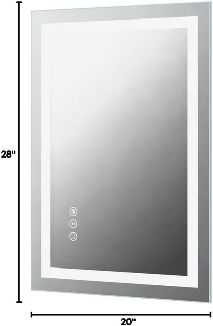 LED Bathroom Mirror 24"X36" with Front Light and Backlit - Colors A