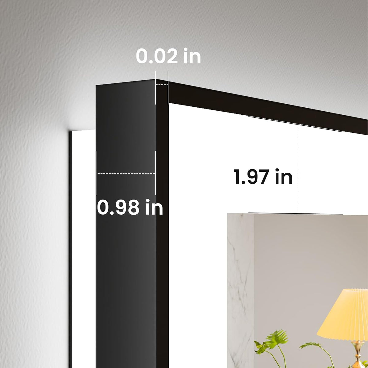 LED Bathroom Mirror 24"X36" with Front Light and Backlit - Colors A