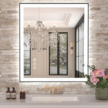 LED Bathroom Mirror 24"X36" with Front Light and Backlit - Colors A