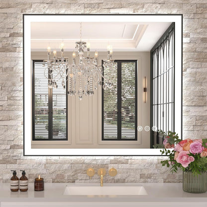 LED Bathroom Mirror 24"X36" with Front Light and Backlit - Colors A