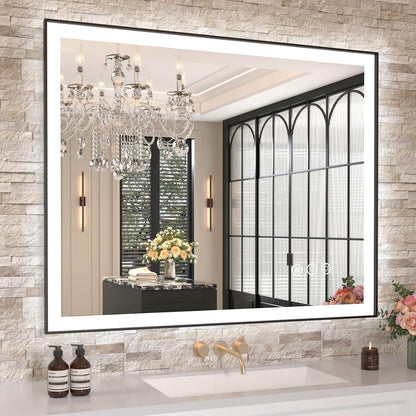 LED Bathroom Mirror 24"X36" with Front Light and Backlit - Colors A