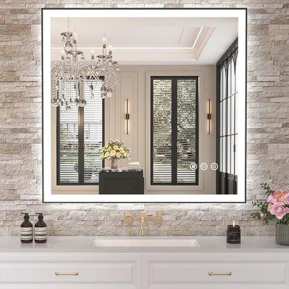 LED Bathroom Mirror 24"X36" with Front Light and Backlit - Colors A