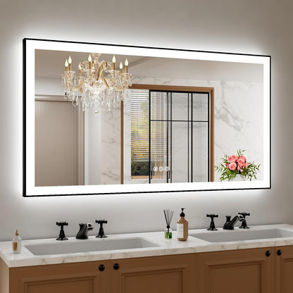 LED Bathroom Mirror 24"X36" with Front Light and Backlit - Colors A