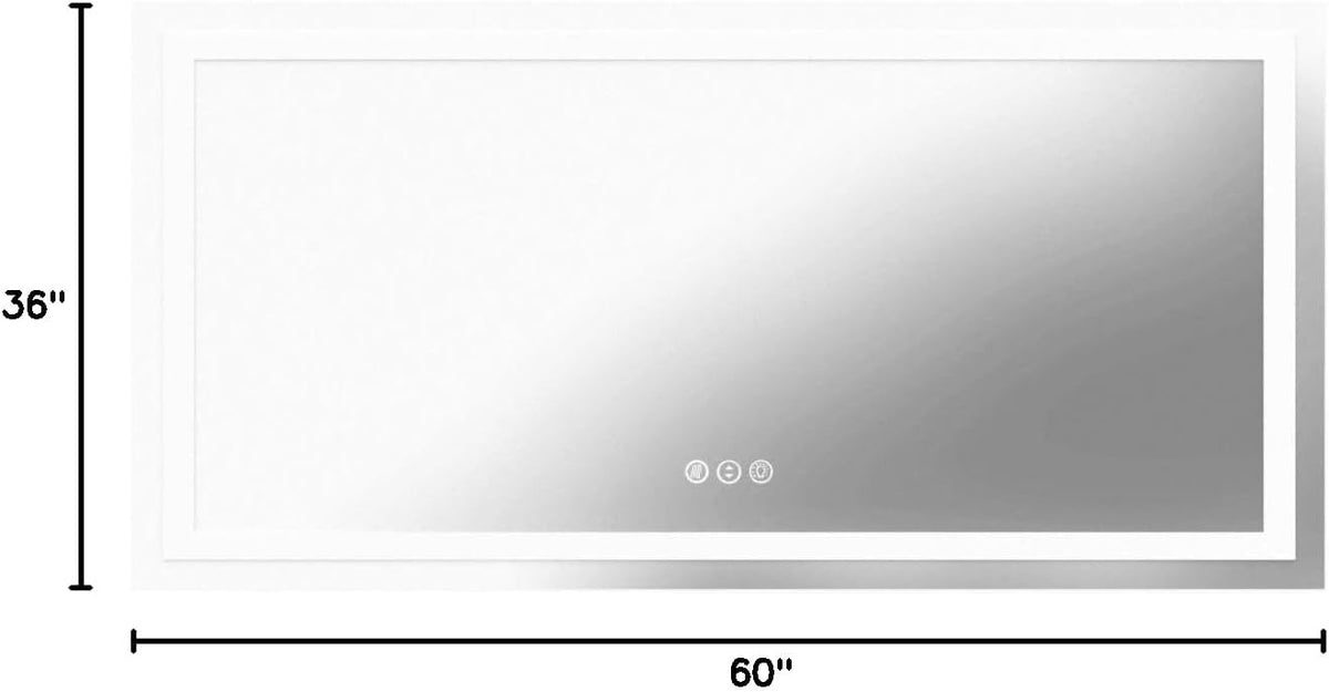 LED Bathroom Mirror 24"X36" with Front Light and Backlit - Colors A